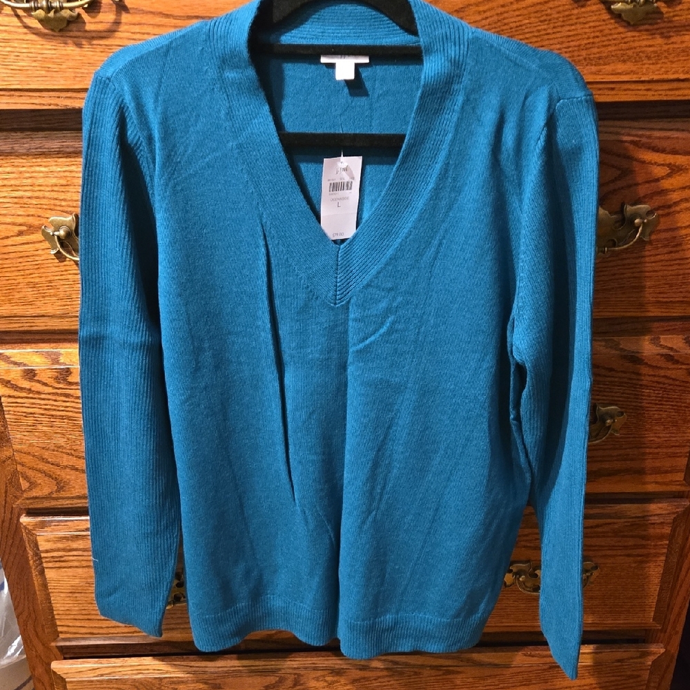 J. Jill Oceanside V-Neck Sweater